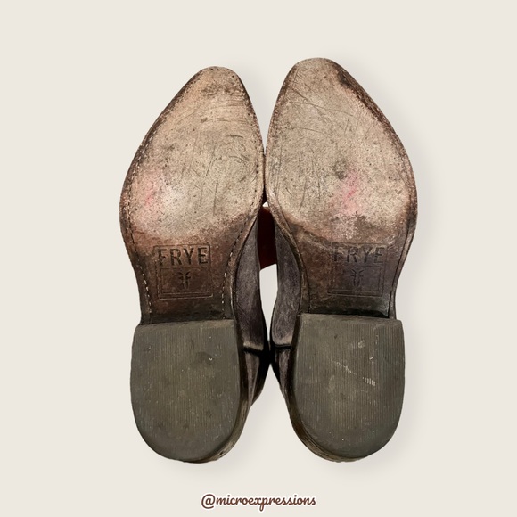 $499 Frye Billy Pull On Ombre Distressed Vintage Black White Western Cowboy Boot - Picture 11 of 13